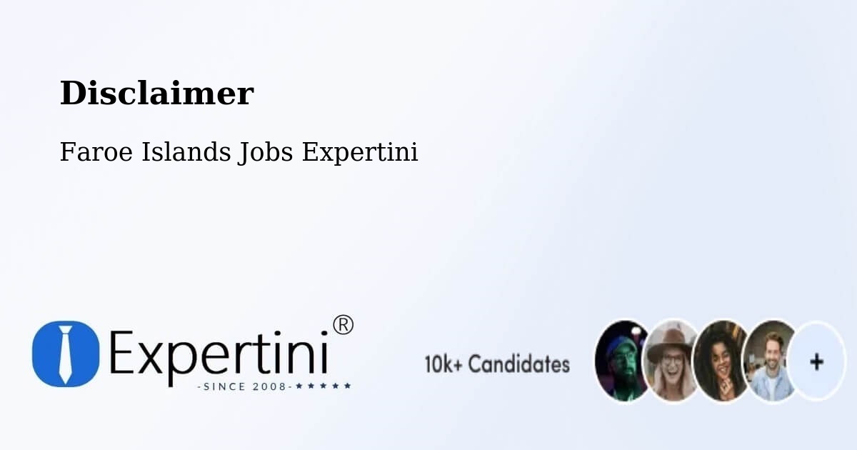 Disclaimer – Sørvágur - Faroe Islands Jobs Expertini